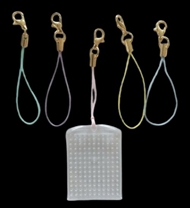 5 snore med forgyldte karabinlåse